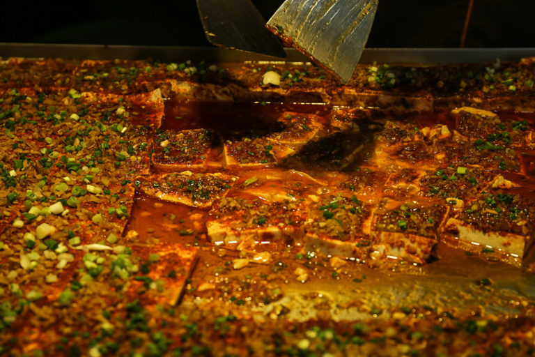 中国のストリートフード铁板豆腐